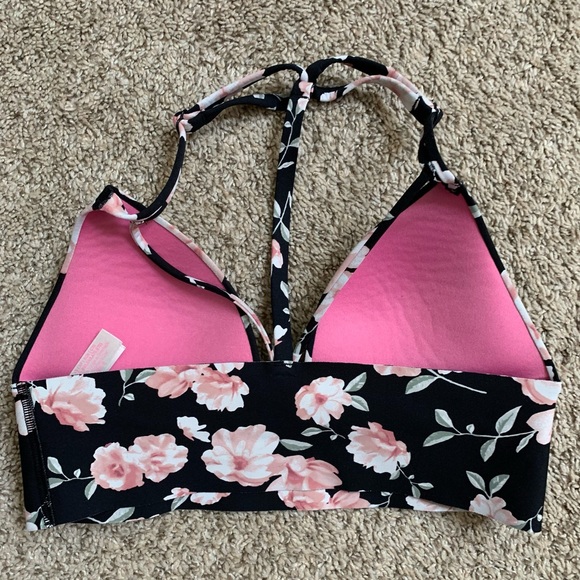 PINK brand Bralette XS floral print /black - Picture 2 of 4